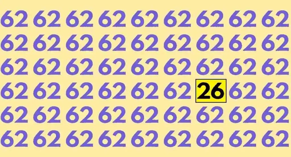 Optical Illusion: Can You Find the Number 26 in Just 5 Seconds? 