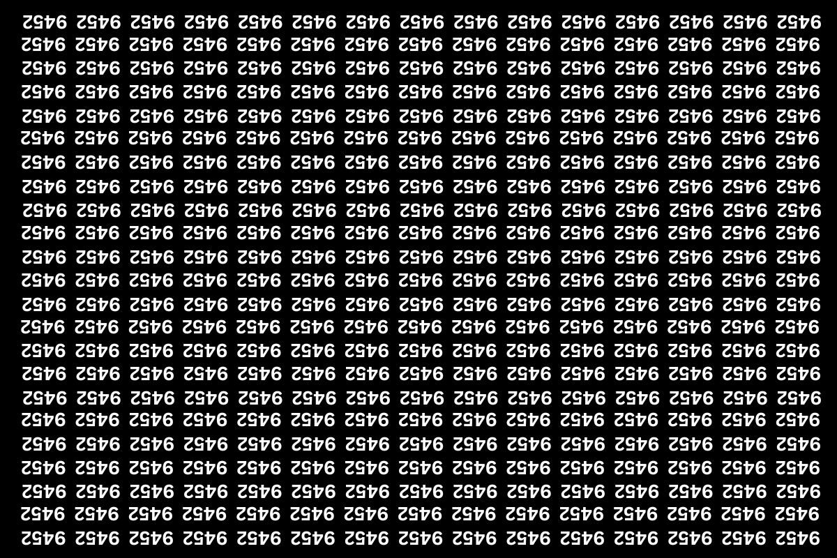 Optical Illusion : Can You Find Number 9452 in 12 Secs?