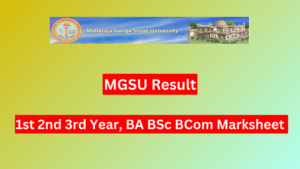 MGSU Result 2024, 1st 2nd 3rd Year, BA BSc BCom Marksheet - SQC Pune